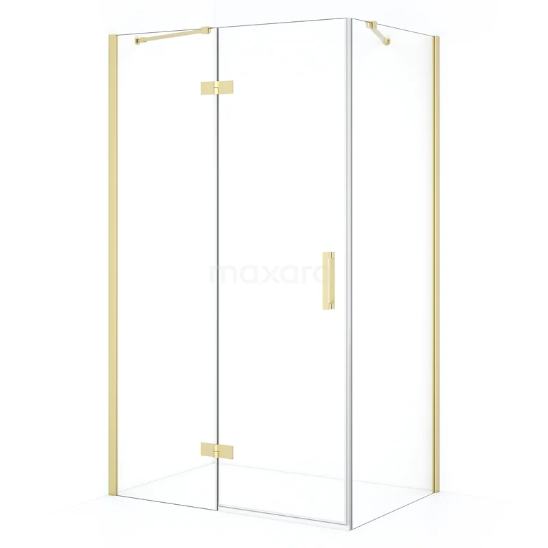Diamond Duschkabine | 120x80 cm Helles Gold Drehtür Rechteck CDB216608410LG Diamond Duschkabine | 120x80 cm Helles Gold Drehtür Rechteck CDB216608410LG