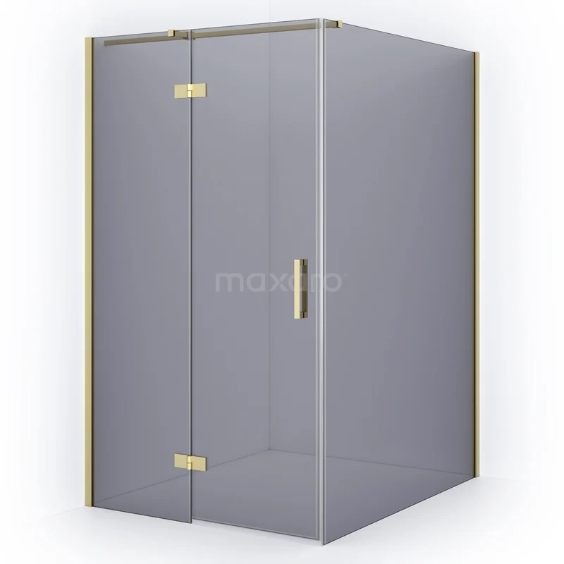 Diamond Duschkabine | 140x120 cm Helles Gold Drehtür Rechteck CDB216614311LG Diamond Duschkabine | 140x120 cm Helles Gold Drehtür Rechteck CDB216614311LG