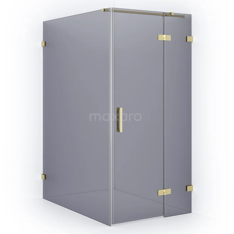 Diamond Duschkabine | 140x100 cm Helles Gold Drehtür Rechteck CDB224614321LG Diamond Duschkabine | 140x100 cm Helles Gold Drehtür Rechteck CDB224614321LG