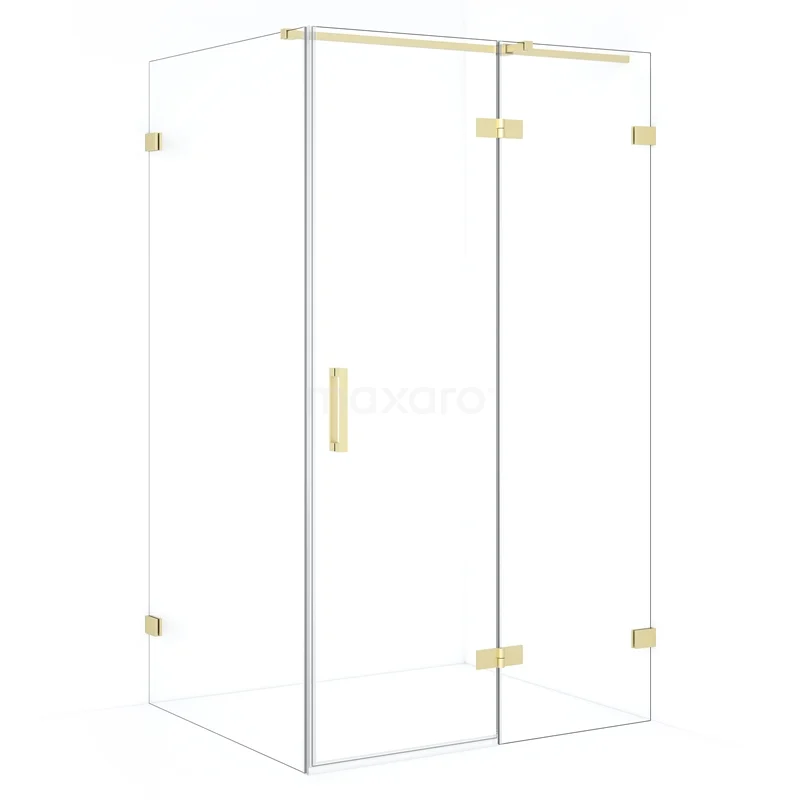 Diamond Shower enclosure | 120x100 cm Light gold Clear glass Pivot door Rectangle CDB226610320LG