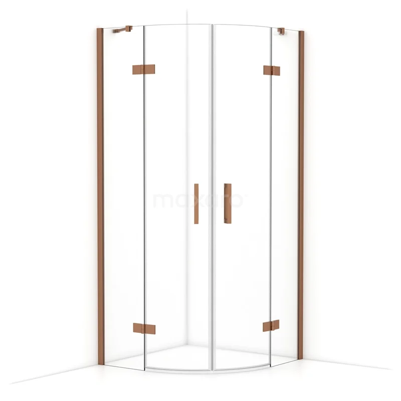 Diamond Shower enclosure | 90x90 cm Shiny copper Clear glass Pivot door Quarter round CDR20909410GKP Diamond Shower enclosure | 90x90 cm Shiny copper Clear glass Pivot door Quarter round CDR20909410GKP