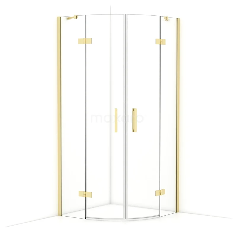 Diamond Shower enclosure | 90x90 cm Glossy light gold Clear glass Pivot door Quarter round CDR20909410GLG Diamond Shower enclosure | 90x90 cm Glossy light gold Clear glass Pivot door Quarter round CDR20909410GLG
