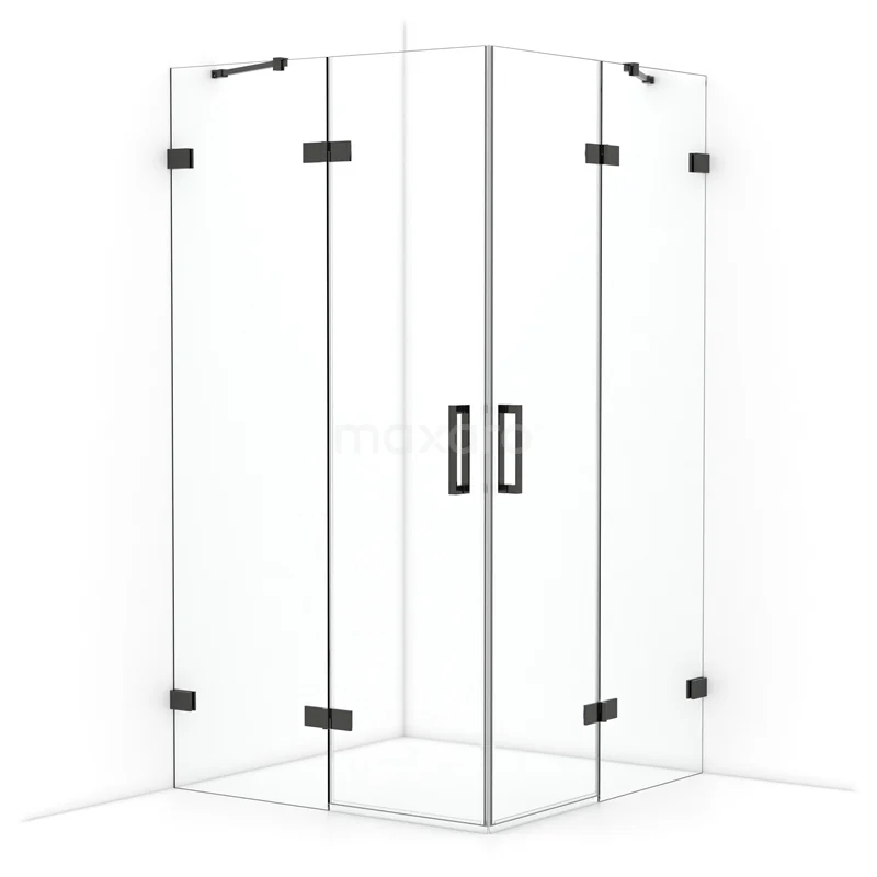 Diamond Shower cabin | 110x110 cm Black chrome Clear glass Pivot door Square CDD6565420BC Diamond Shower cabin | 110x110 cm Black chrome Clear glass Pivot door Square CDD6565420BC