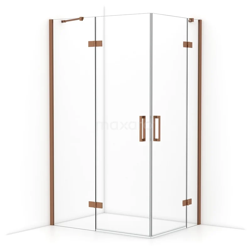 Diamond Shower enclosure | 120x90 cm Copper Clear glass Pivot door Rectangle CDD6636410KP