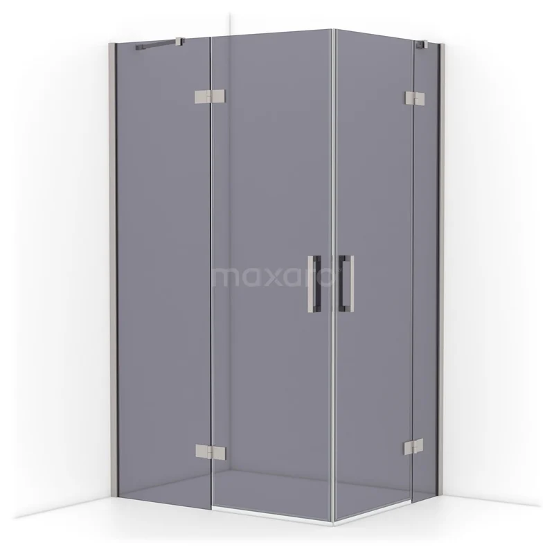 Diamond Shower enclosure | 120x90 cm Stainless steel Smoke glass Pivot door Rectangle CDD6636411BR