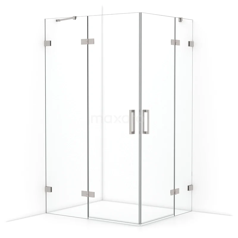 Diamond Shower enclosure | 120x100 cm Stainless steel Clear glass Pivot door Rectangle CDD6646420BR