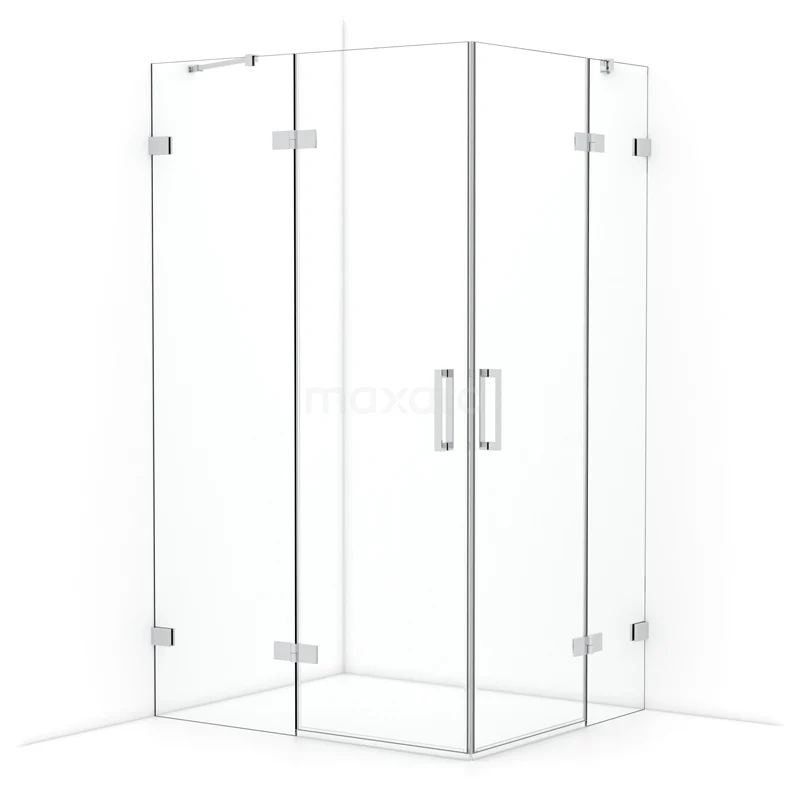 Diamond Shower enclosure | 120x100 cm Chrome Clear glass Pivot door Rectangle CDD6646420C