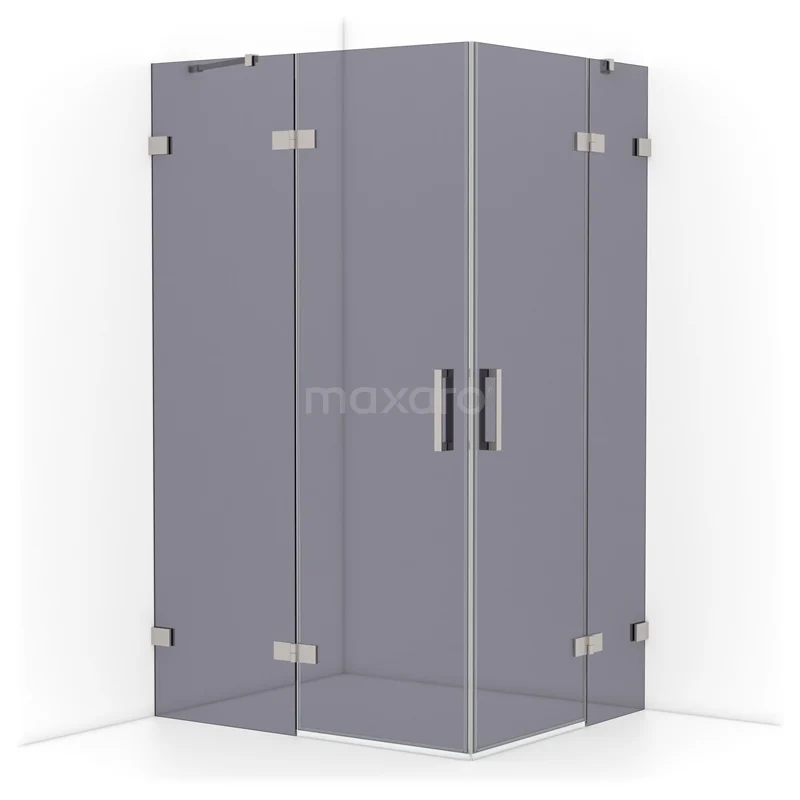Diamond Shower enclosure | 120x100 cm Stainless steel Smoke glass Pivot door Rectangle CDD6646421BR
