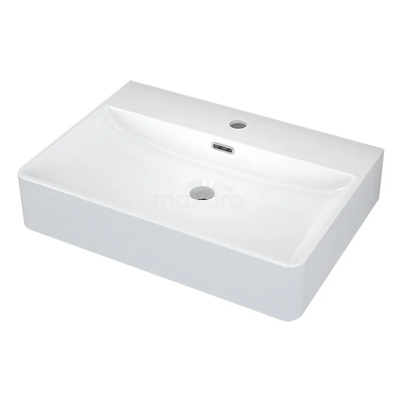 Wall-hung basin Clasico 60 cm Ceramic White 1 Tap hole K110-1230