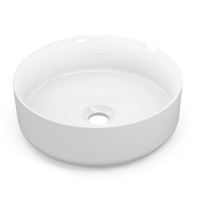 Aufsatzwaschbecken Clasico Keramik Weiß 35,5x11,5cm Rund K120-0280GW Runde, weiße Aufsatzwaschbecken aus Keramik, ideal für ein modernes Badezimmer, mit glatter Oberfläche und scharfer Kante.