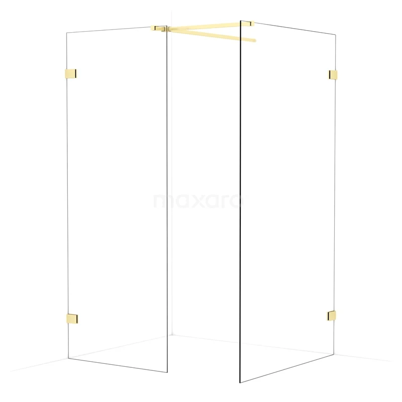 Diamond begehbare Dusche | 110x80 cm Helles Gold 2 feste Wände IDB0811520LG Diamond begehbare Dusche | 110x80 cm Helles Gold 2 feste Wände IDB0811520LG