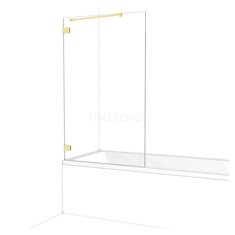 Diamant Badewannenaufsatz | 90 cm Hellgold Klarglas BDA09220LG Diamant Badewannenaufsatz | 90 cm Hellgold Klarglas BDA09220LG