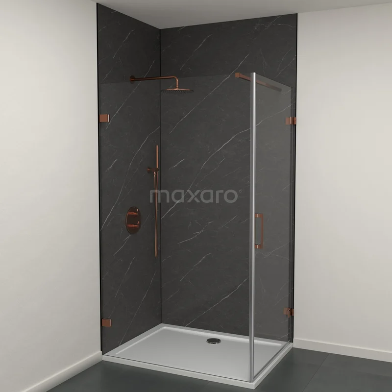 SPC wall panels set | 90x120x260 cm | Black marble WP01-2609-01-02