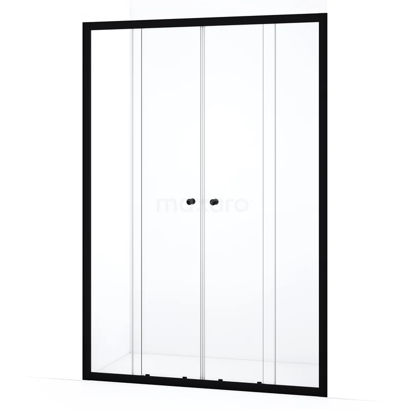 Ruby Allure Shower door | 145 cm Matte black Clear glass Sliding door S1680-1400M