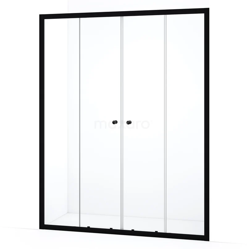 Ruby Allure Shower door | 160 cm Matte black Clear glass Sliding door S1650-1600M