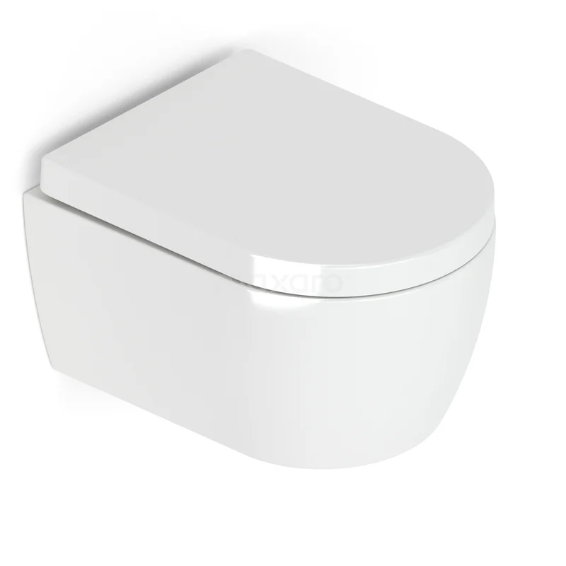 Wall-hung toilet Classico Flush rim White Short projection toilet 300.0373
