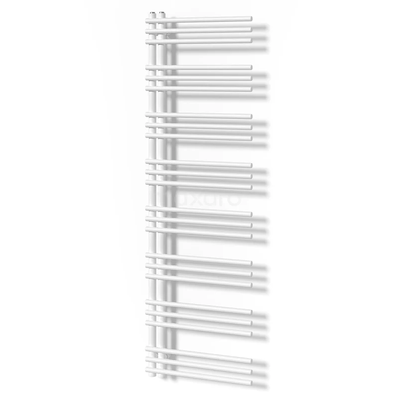 Oberon Handdoekradiator | 55x174 cm Wit glans 629 W att Staal Centrale verwarming DR13-0517GWN