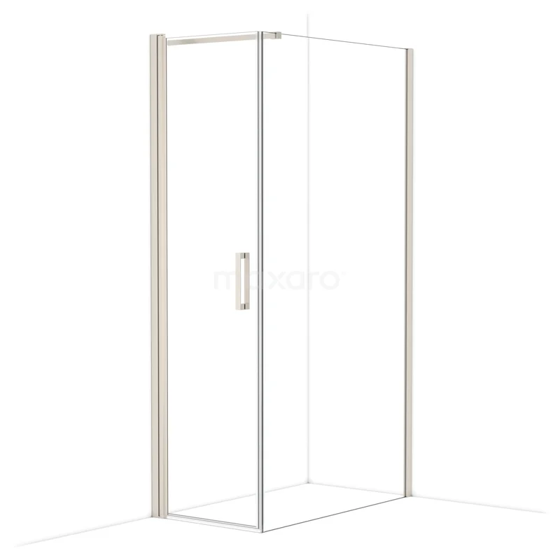 Diamond Shower enclosure | 110x60 cm Stainless steel Clear glass Pivot door Rectangle CDA10611110BR