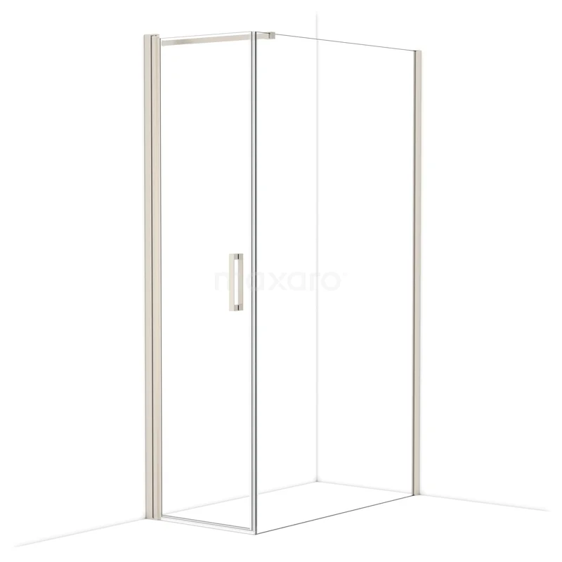 Diamond Shower enclosure | 120x60 cm Stainless steel Clear glass Pivot door Rectangle CDA10612110BR