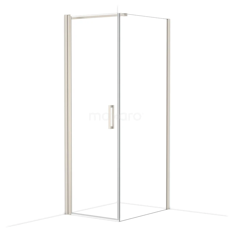 Diamond Douchecabine | 90x70 cm Rvs Helder glas Draaideur Rechthoek CDA10709110BR