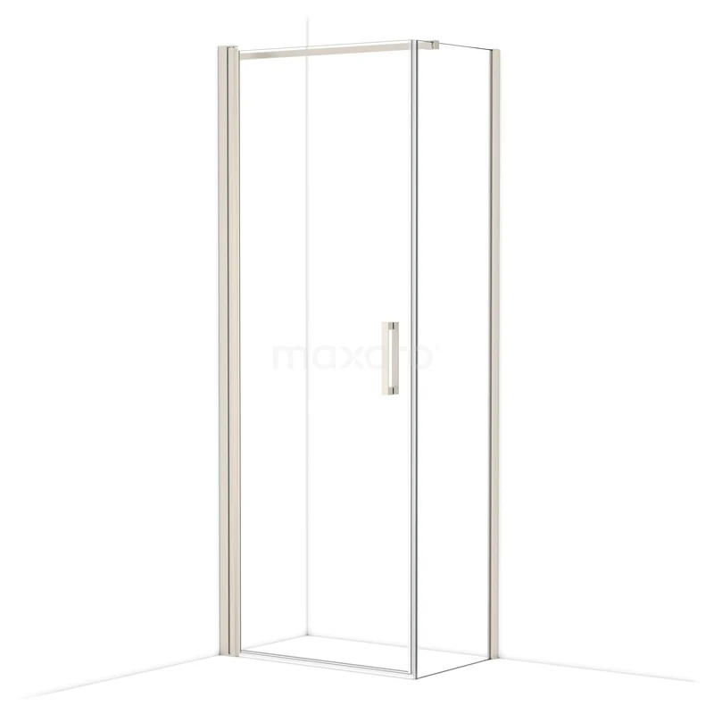Diamond Shower enclosure | 80x50 cm Stainless steel Clear glass Pivot door Rectangle CDA10805110BR