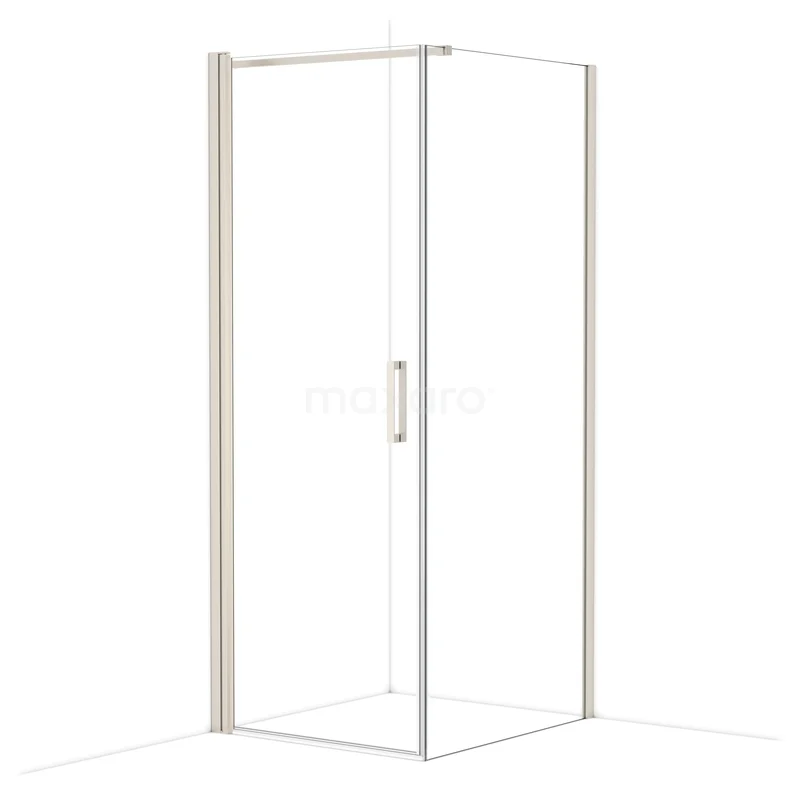 Diamond Shower enclosure | 90x80 cm Stainless steel Clear glass Pivot door Rectangle CDA10809110BR