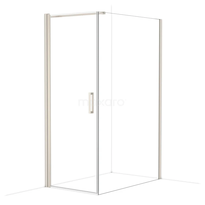 Diamond Shower enclosure | 130x80 cm Stainless steel Clear glass Pivot door Rectangle CDA10813110BR