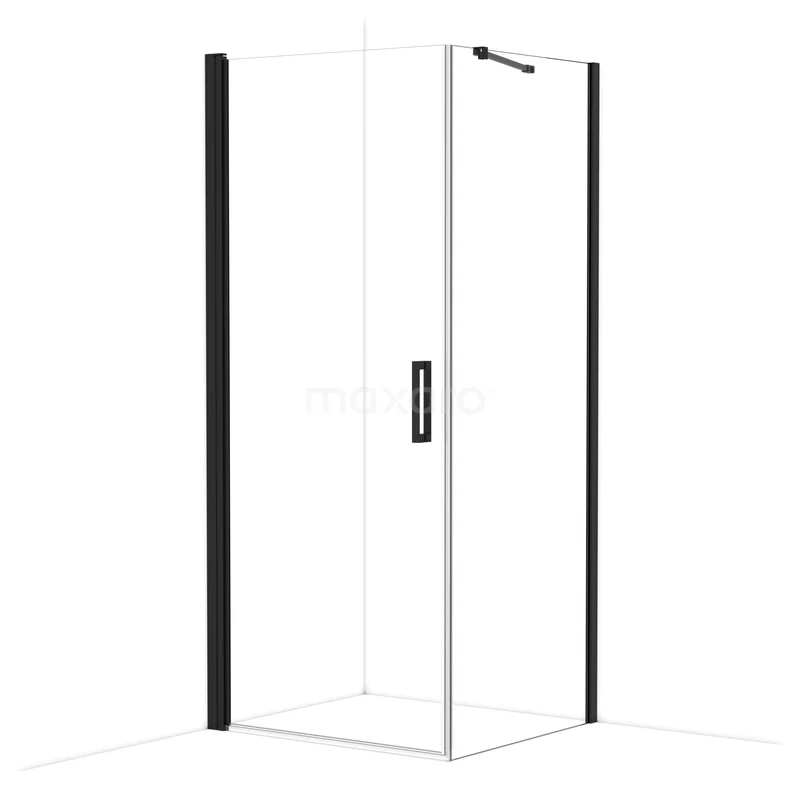 Diamond Douchecabine | 90x80 cm Mat zwart Helder glas Draaideur Rechthoek CDA10908210MBN Diamond Douchecabine | 90x80 cm Mat zwart Helder glas Draaideur Rechthoek CDA10908210MBN