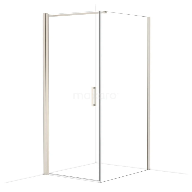 Diamond Shower enclosure | 110x90 cm Stainless steel Clear glass Pivot door Rectangle CDA10911110BR