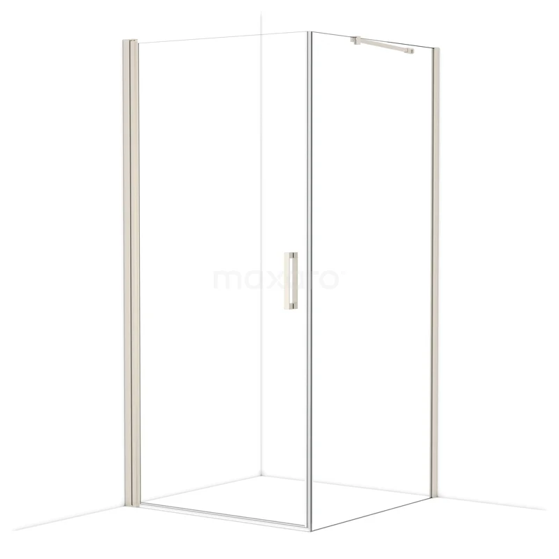 Diamond Shower enclosure | 100x100 cm Stainless steel Clear glass Pivot door Square CDA11010210BR