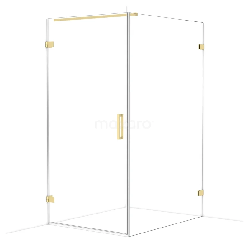 Diamond Douchecabine | 130x100 cm Lichtgoud Helder glas Draaideur Rechthoek CDA211013120LG Diamond Douchecabine | 130x100 cm Lichtgoud Helder glas Draaideur Rechthoek CDA211013120LG