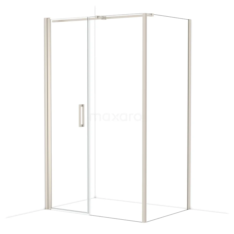Diamond Shower enclosure | 130x90 cm Stainless steel Clear glass Pivot door Rectangle CDC106097310BR
