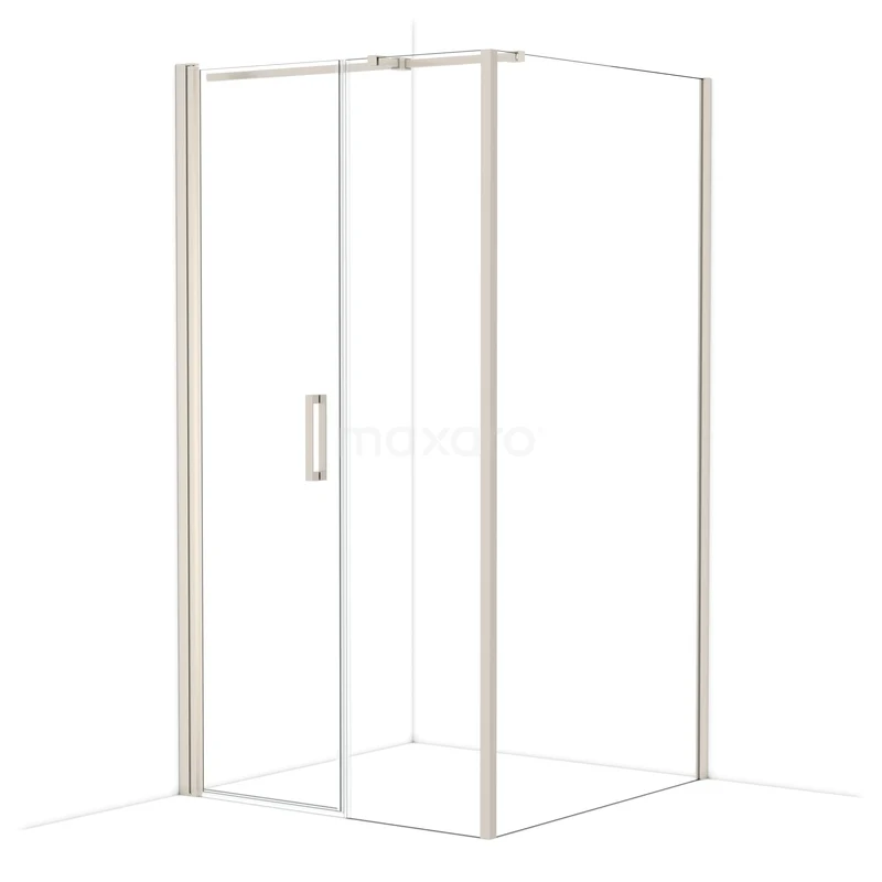 Diamond Shower enclosure | 110x110 cm Stainless steel Clear glass Pivot door Square CDC106115310BR