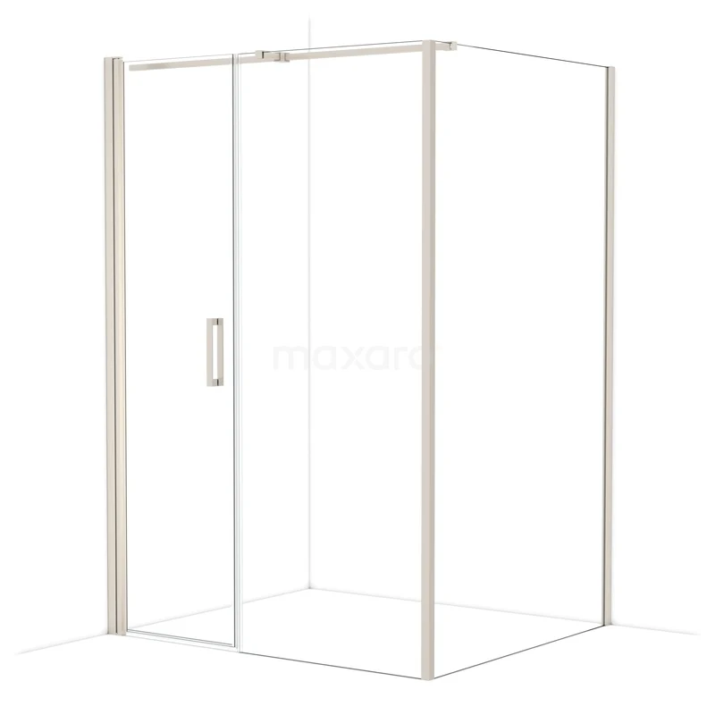 Diamond Shower enclosure | 140x120 cm Stainless steel Clear glass Pivot door Rectangle CDC106128310BR