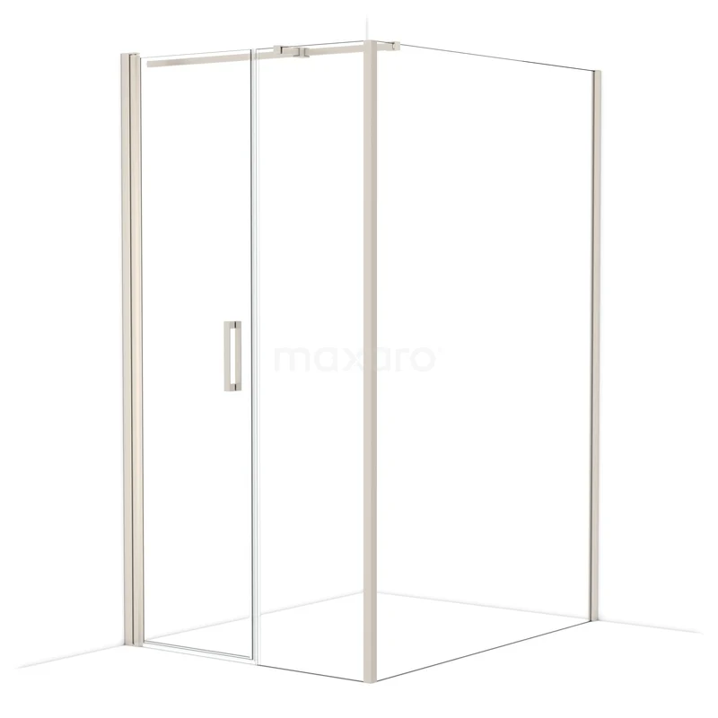 Diamond Shower enclosure | 140x110 cm Stainless steel Clear glass Pivot door Rectangle CDC106145310BR
