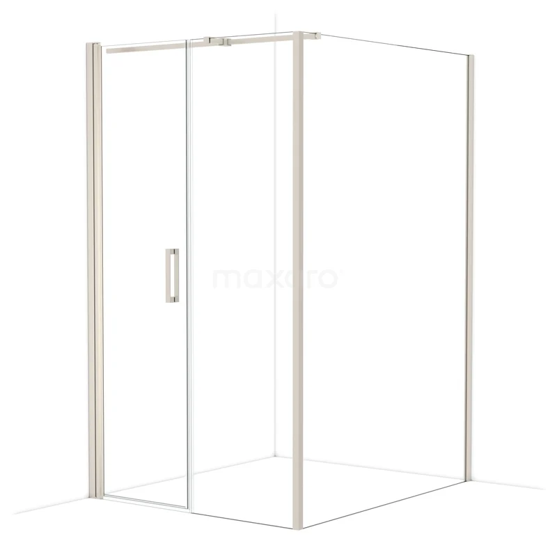 Diamond Shower enclosure | 140x120 cm Stainless steel Clear glass Pivot door Rectangle CDC106146310BR