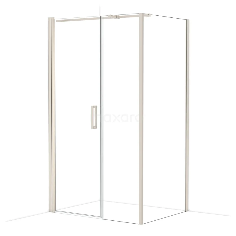 Diamond Shower enclosure | 120x90 cm Stainless steel Clear glass Pivot door Rectangle CDC107095310BR