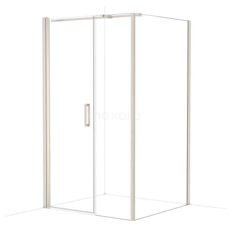 Diamond Shower enclosure | 120x110 cm Stainless steel Clear glass Pivot door Rectangle CDC107115310BR