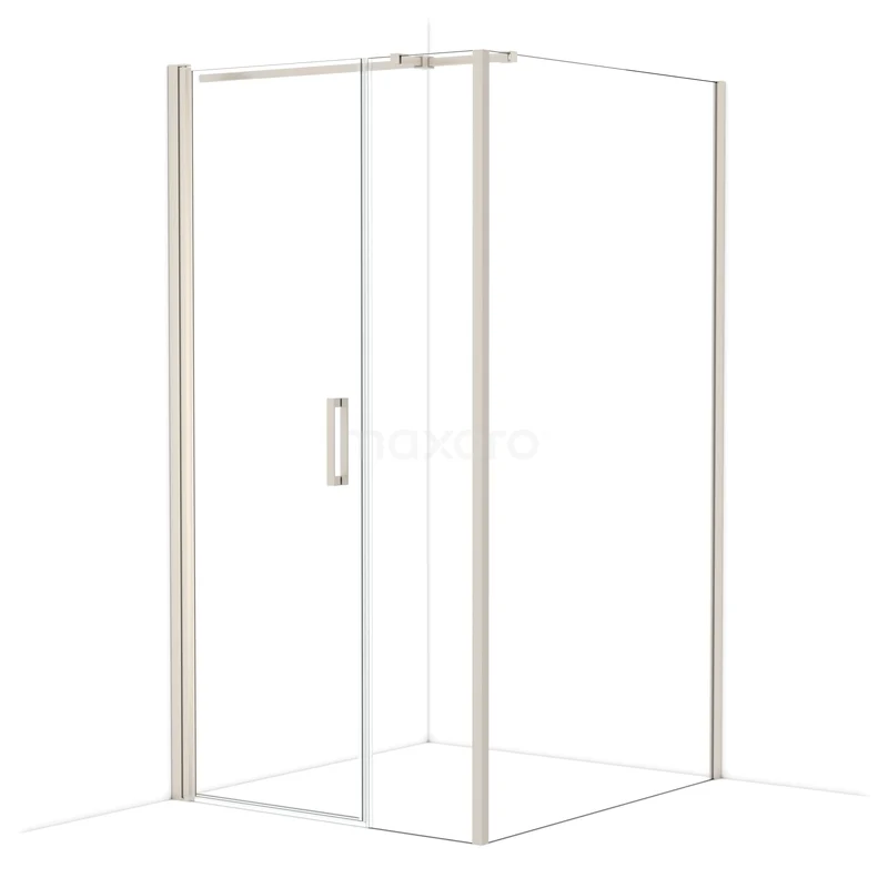 Diamond Shower enclosure | 120x110 cm Stainless steel Clear glass Pivot door Rectangle CDC107124310BR