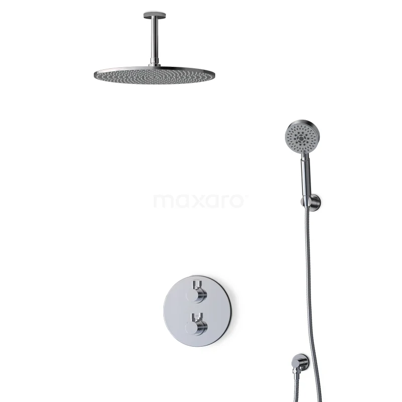 Radius Rain shower Built-in | Chrome 35 cm Rain shower Thermostatic BIC55-00521