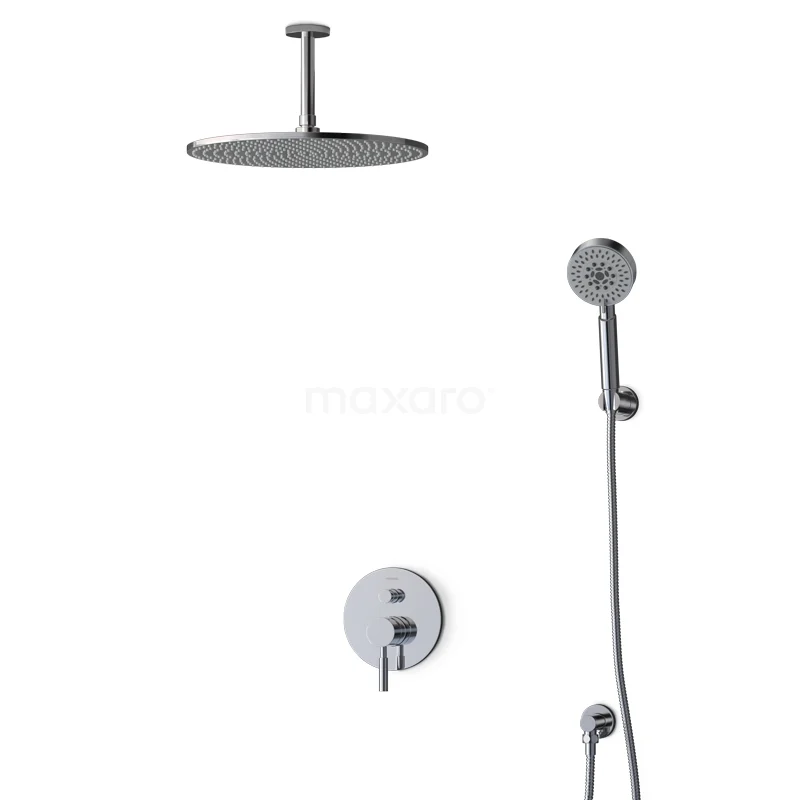 Radius Rain shower Built-in | Chrome 35 cm Rain shower Single lever BIC55-00523