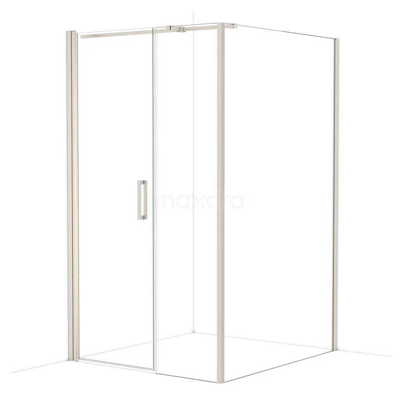 Diamond Shower enclosure | 130x120 cm Stainless steel Clear glass Pivot door Rectangle CDC107135310BR