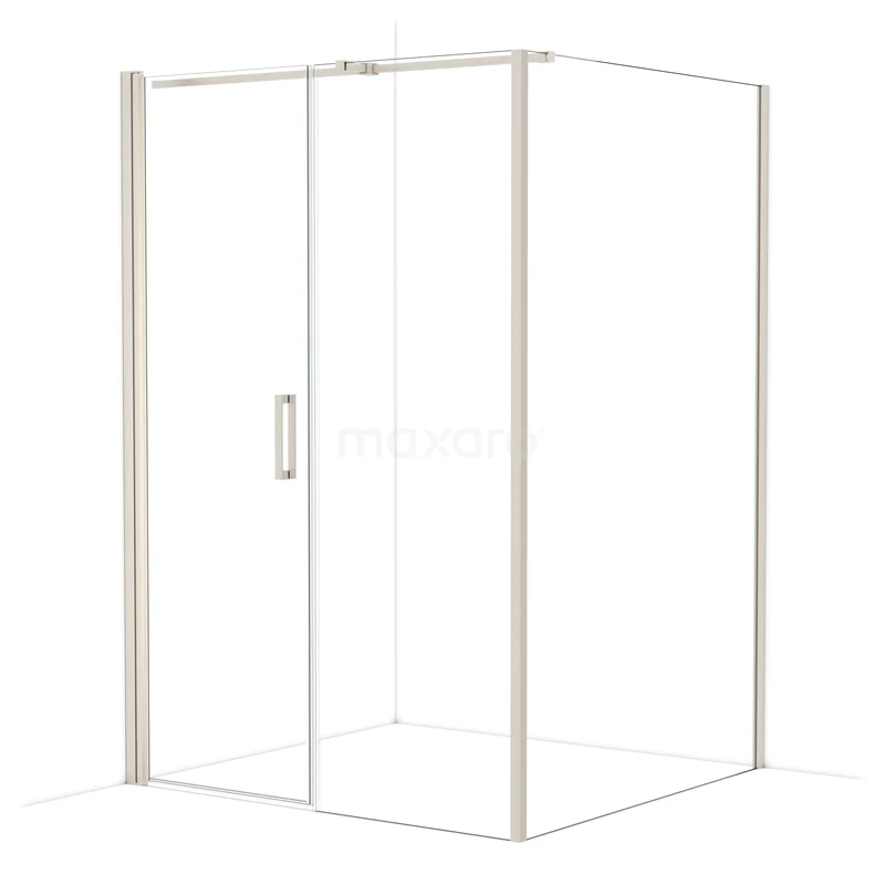 Diamond Douchecabine | 140x130 cm Rvs Helder glas Draaideur Rechthoek CDC107137310BR