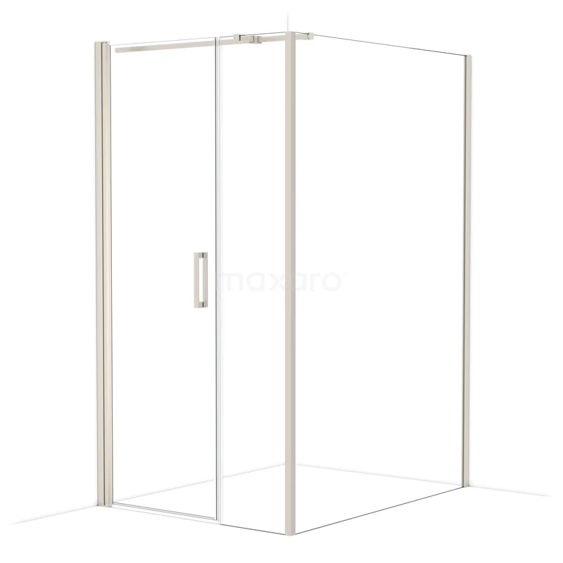 Diamond Shower enclosure | 140x110 cm Stainless steel Clear glass Pivot door Rectangle CDC107144310BR