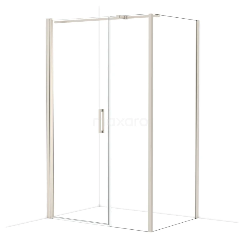 Diamond Shower enclosure | 130x90 cm Stainless steel Clear glass Pivot door Rectangle CDC108095310BR