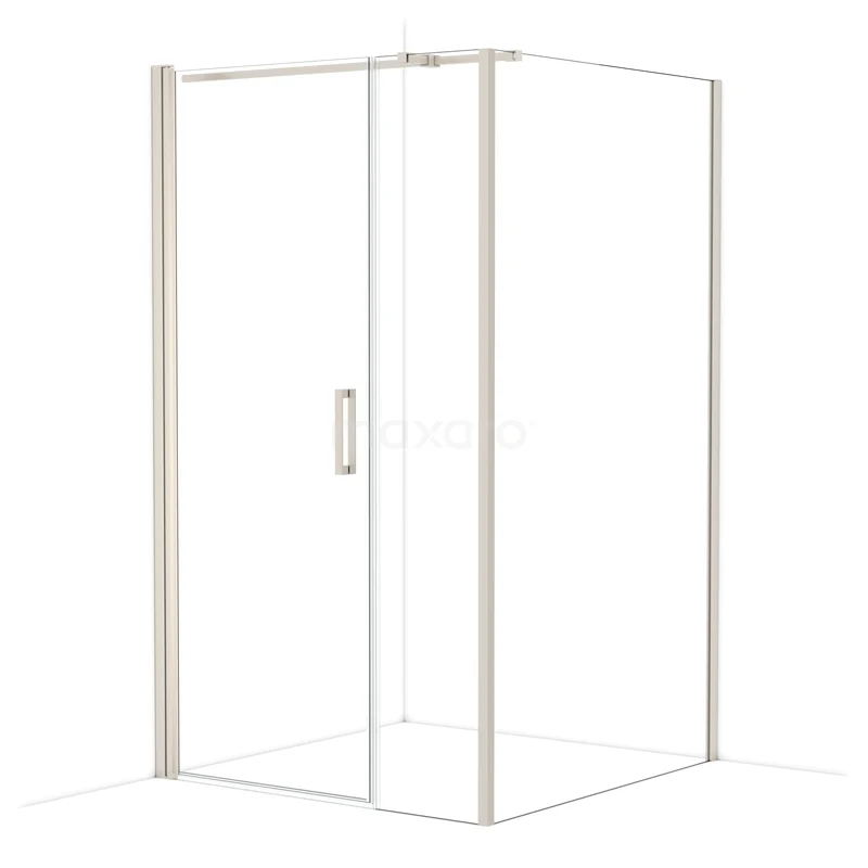 Diamond Douchecabine | 120x120 cm Rvs Helder glas Draaideur Vierkant CDC108124310BR