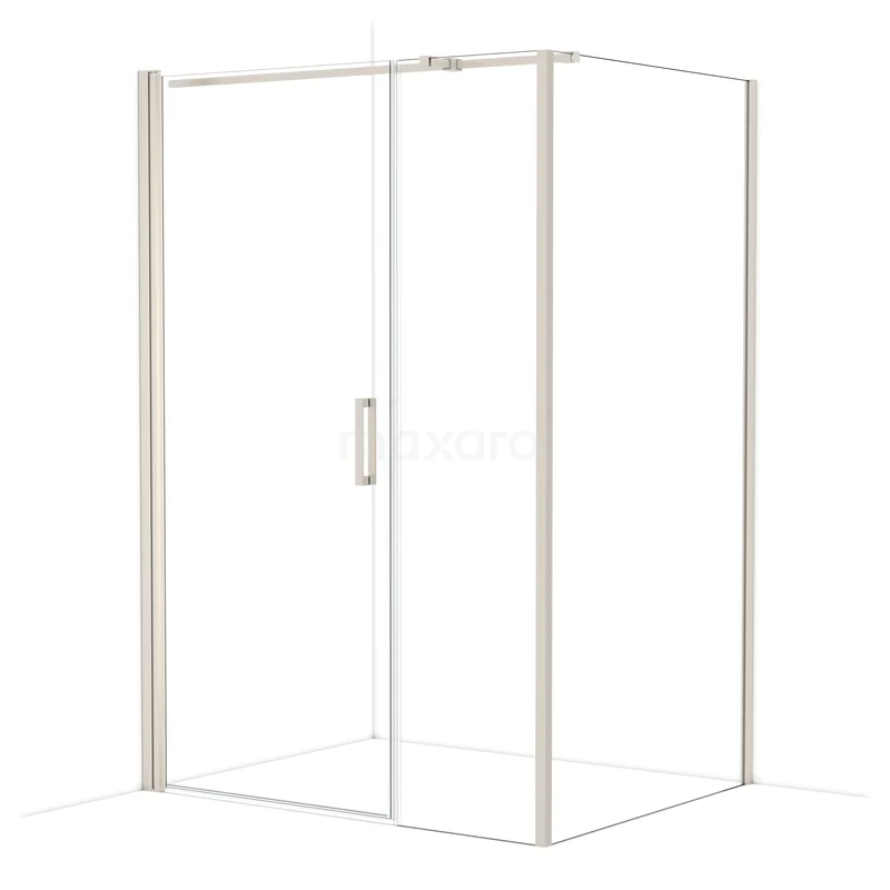 Diamond Douchecabine | 140x110 cm Rvs Helder glas Draaideur Rechthoek CDC109115310BR