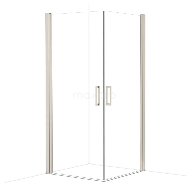 Diamond Shower enclosure | 90x90 cm Stainless steel Clear glass Pivot door Square CDE10909110BR