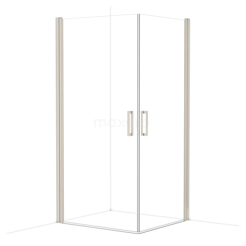 Diamond Shower enclosure | 100x90 cm Stainless steel Clear glass Pivot door Rectangle CDE1100910BR