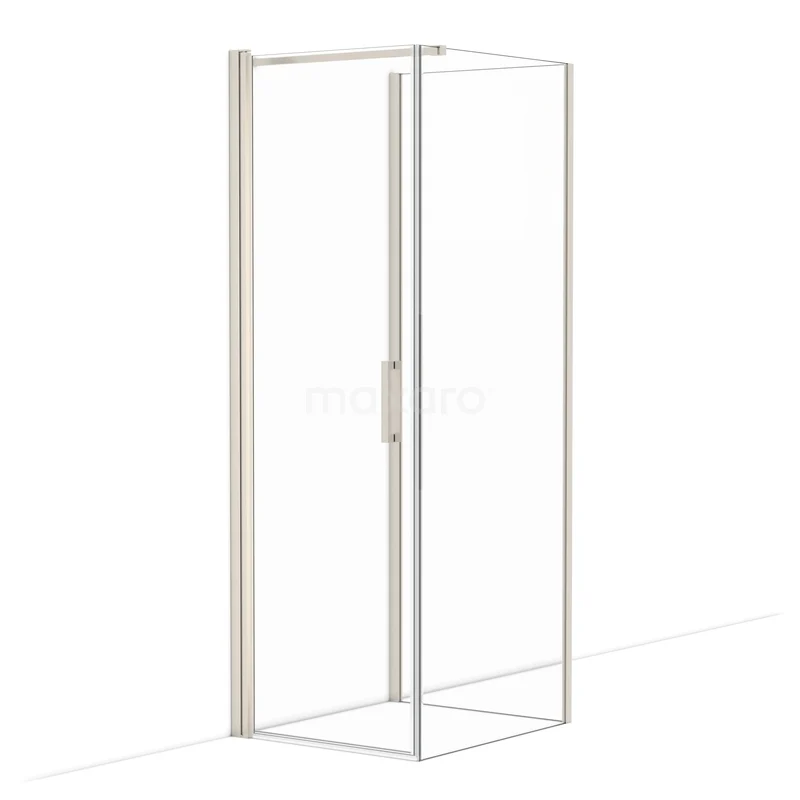 Diamond Shower enclosure | 80x70 cm Stainless steel Clear glass Pivot door Semi-detached rectangle CDF1070807110BR